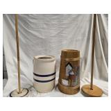 2 Dasher  Butter Chur s - Stoneware  USA with 2