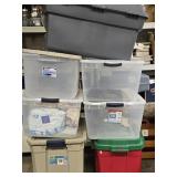 7 Storage totes 3 clears lids fit but don
