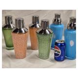 6 Modern Retro Art glass Martini Shakers look at