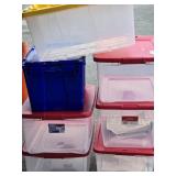 7 Plastic Storage tibs sizes vary  look at