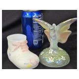 Fenton Butterfly artist signed small little chip