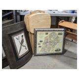 Maple lamp table,  Maple TV Snack trays, 2 MCM