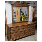 Chippendale Style Brown Cherry Finish  Dresser