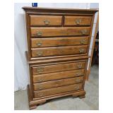 Chippendale style highchest brown cherry finish,