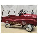 Pinedale Metal Instep Pedal Car Red Fire Truck,