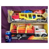 Duncan plastic boom truck and Gat Toys plastic