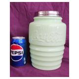 Jadite Coca-Cola advertising Cookie Jar. 9