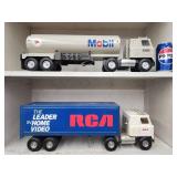 2 Ertl pressed Steel tractor trailer trucks.