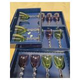 15 Wine Goblets with figured stems look at