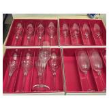 16 Champaign glasses,  7 one style glass  maker,