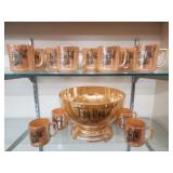 Fire King Lusterware Tom and Jerry Egg Nog Punch