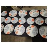 Japan "Anthropologie" Blue Orange Floral Crane,