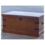 Modern Storage chest, metal drop handles on