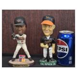 2 Bobbleheads - Cal Ripley Jr., Miguel Tejada Old