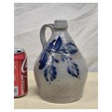 Eldreth Pottery Stoneware decorated jug, 1989
