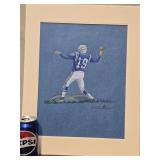 Johnny Unitas Baltimore Colts, pastel  / chalk