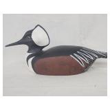 James Eckman Hooded Merganser decoy.   Drake duck