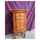 Jewelry Armoire with lift lid. 40" H x 27" W.   5