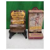 Do kash Stove Factory Tin Litho Match safe