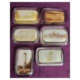 6 Souvenir paperweights.   President Grant