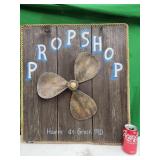 Nautical sign "Prop Shop Havre de Grace "  metal