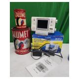 2 Calumet Baking Powder tins and Axion 3.5"