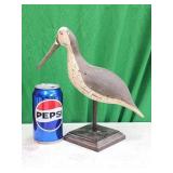 Shore bird decoy.   Some peeling of paint.  Look