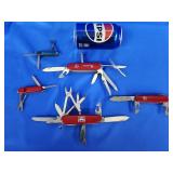 5 Swiss Army pocket knives.   All Victorinox.