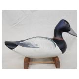 Ringneck Drake decoy turned head.  Signed on