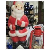 23" Blow Mold Santa and a Deitz Lantern  look at