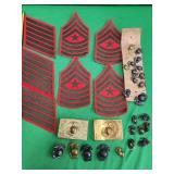 2 US Marine Corp Belt Buckles,  Marine Sergeant