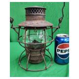 PA Railroad lantern.   Lantern and Globe both