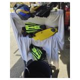 5 Pairs Swim Fins  6+ goggles and more look at