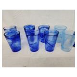 8 Artglass tumbler glasses.  Look at the photos