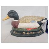 Cast Iron Mallard duck doorstop. 7.5" H x 15" L.