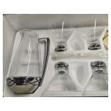 6 pc. Lenox Martini set Pitcher,  4 glasses, stir