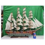 Large wood Ship 4 master Spanish War ship  model