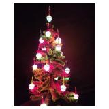 Vintage Bubble Light Christmas tree lights up ,