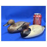 Pair Half size Canvasback Decoys, bodies measures