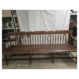 Early arrowback Settee,  Triple Comb back, pegged