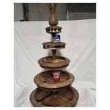 Hawaiian Hand-Carved Monkey Wood Pineapple top