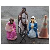 Joseph,  Mary, Manger stand, Shepherd  Blow Molds