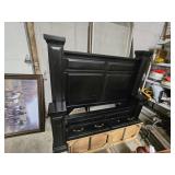 Queen size pine bed headboard 68"h