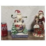 2 Jim Shore Santa  Figures, look at pictures for
