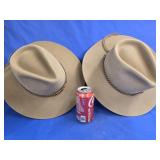 2 John B. Stetson Company  Vintage Cowboy Hats,