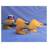 5 Decoy Heads - 2 old Heverins plus 3 other