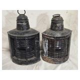2 Vintage Boat Lantern housing no burners