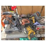 9 vintage corded tools circular saws,  sawwzalls,