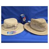 2 Leather Head-N-Home Hats Monterey Bay  old