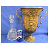 Portugal 11.5"  Blown & Cut Crystal Decanter and